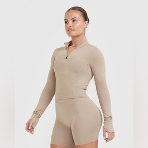 ONER TIMELESS HALF ZIP MID LONG SLEEVE TOP